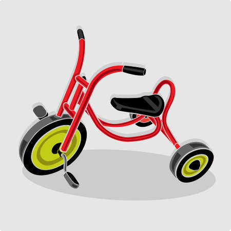 red tricycle childrenのイラスト素材