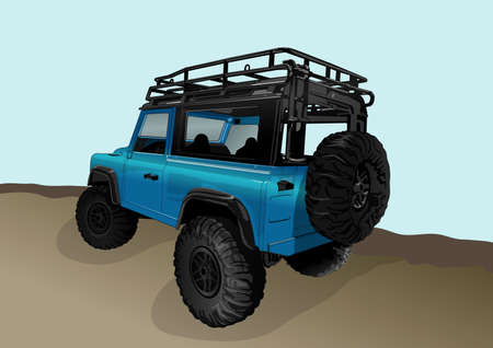 small but powerful mountain carのイラスト素材