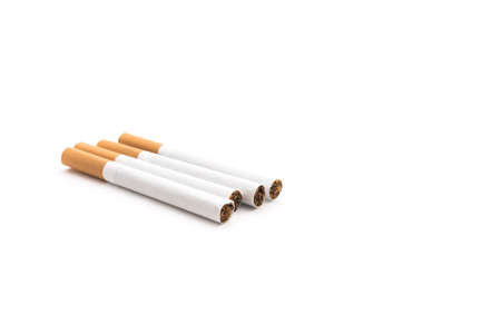 Cigarettes isolated on white background for any purposeの写真素材