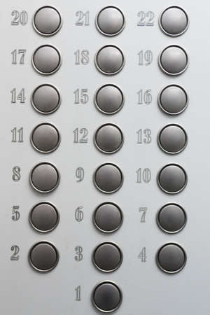The elevator buttons. Gray for any purposeの写真素材