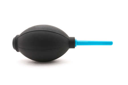 Air pear for blowing the camera shaft and lenses Isolated on white background for any purposeの写真素材