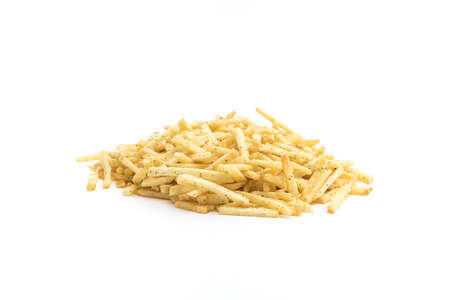 Potato straws isolated on white background for any purposeの写真素材