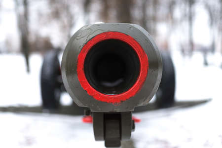 The muzzle of an artillery gun for any purposeの写真素材