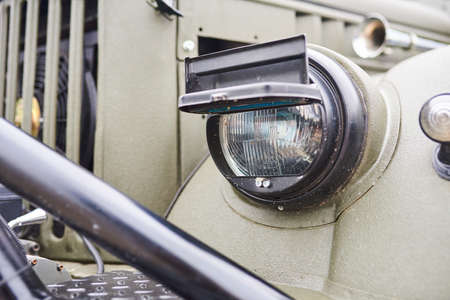 armored military vehicle headlightfor any purposeの写真素材