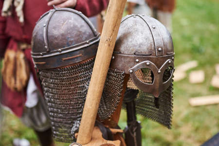 Medieval armor barbarians warriors for any purposeの写真素材