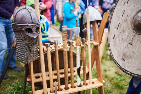 Medieval armor barbarians warriors for any purposeの写真素材