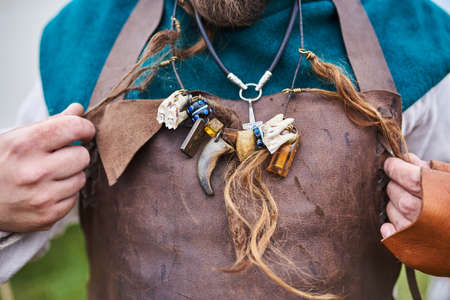 Medieval decorations warriors barbarians for any purposeの写真素材