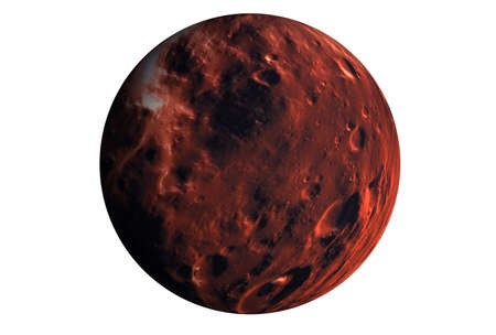 Red moon isolated on white background For all purposes. Elements of this image were furnished by...