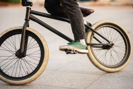 BMX bike for a various stuntsの写真素材