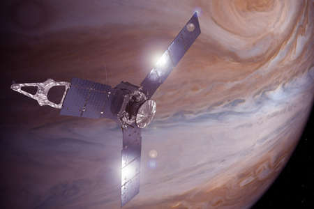 Space satellite in the orbit of Jupiter.