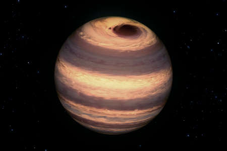 Jupiter with the satellite.