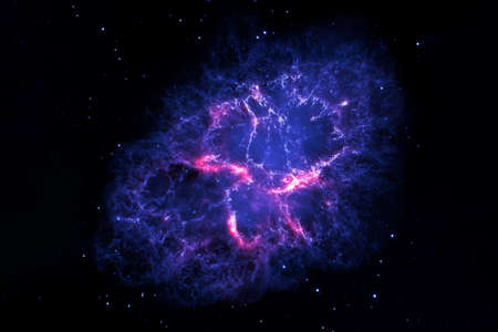 A neutron star, a pulsar, on a dark background.