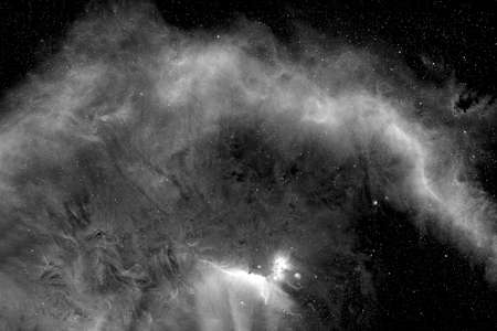 Black-white image of deep space.