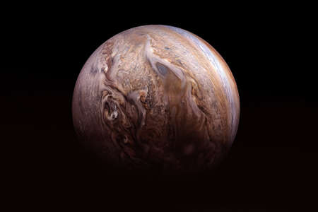 Sunset Jupiter. On a dark background.
