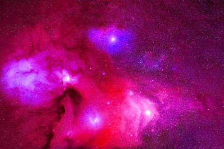 Deep space, purple with stars and nebulae. Elements of this image were furnished by NASA. For any purpose.の写真素材