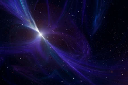 Beautiful deep space, with a bright nebula.