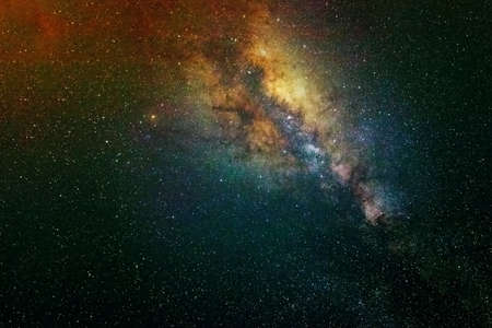 A large cluster of stars in deep space.の写真素材