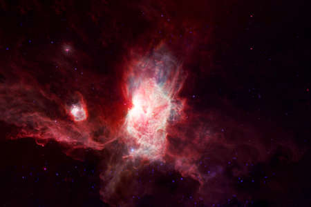 Beautiful deep space, with a bright nebula.
