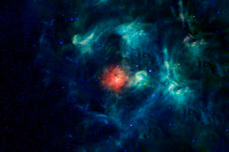 Multicolored beautiful galaxy.