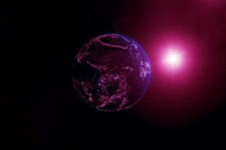 Exoplanet in a far dark space.