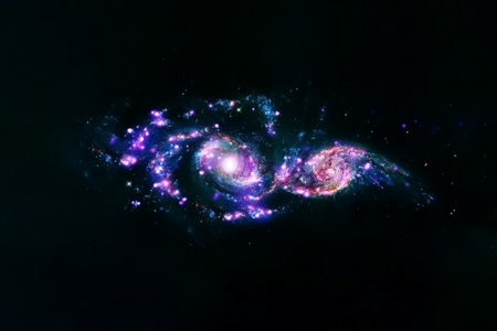 Colored beautiful galaxy.