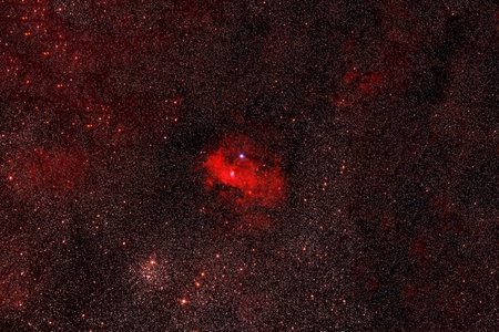 Space in red colors. High quality photo
