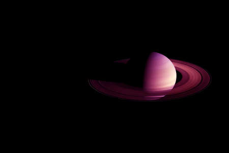 Planet Saturn in red colors. Elements of this image were furnished by  High quality photoの写真素材