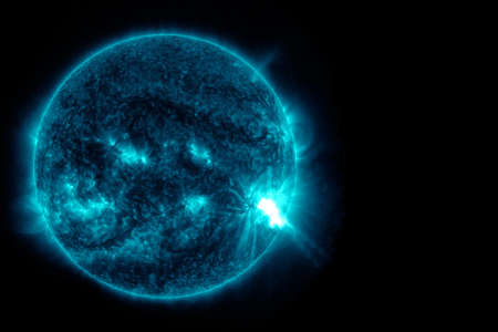Star Sun, on black background. Elements of this image were furnished by  High quality photo