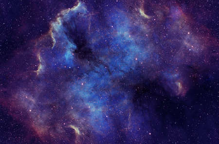 Beautiful colored space with stars. Elements of this image were furnished by  High quality photo