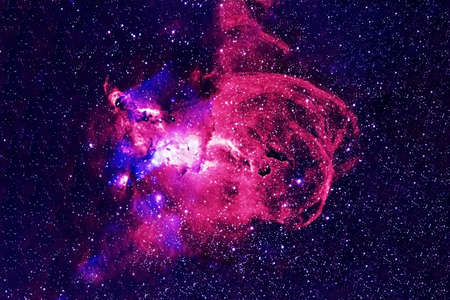 Beautiful colored galaxy on a dark background.の写真素材