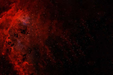 Galaxy in red colors.の写真素材