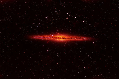 Spiral galaxy on a dark background.