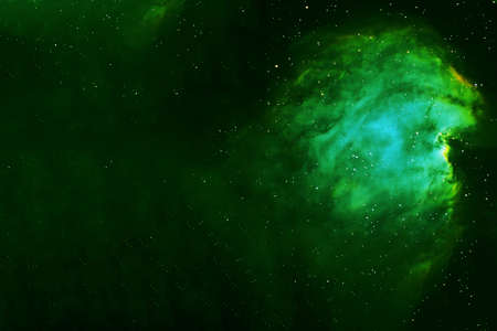 Beautiful green galaxy with stars.の写真素材
