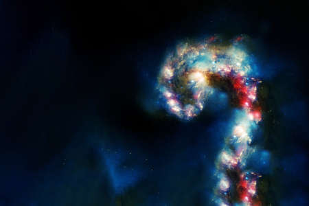 Beautiful space nebula of turquoise color High quality photo
