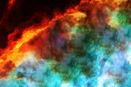 Fiery galaxy, on a dark background.