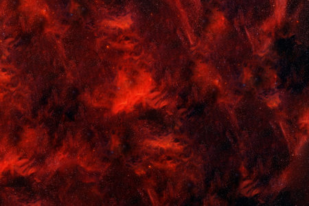 Bright red space nebula.の写真素材