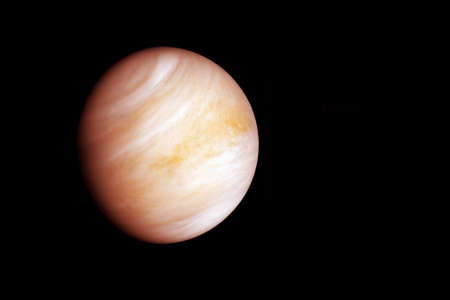 Planet Venus isolated on black background. Elements of this image were furnished by NASA.の写真素材