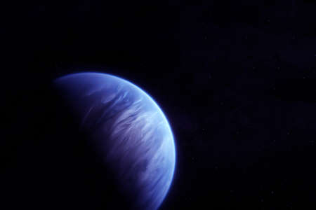 Exoplanet in deep space.  High quality photoの写真素材