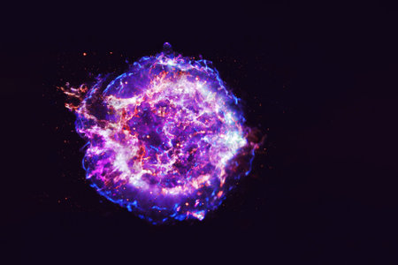 Beautiful, bright galaxy. high quality photoの写真素材