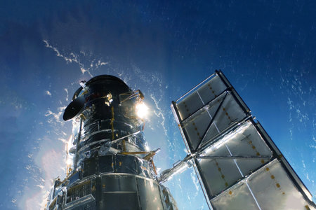 Space telescope in Earth orbit. high quality photo