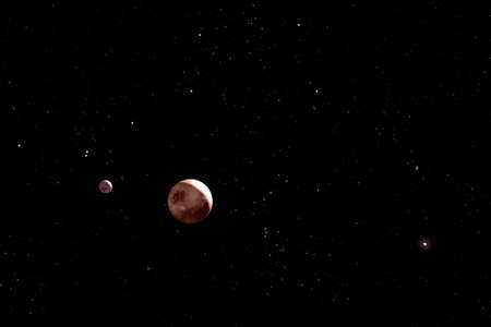 Planet Pluto, against the backdrop of space. high quality photo