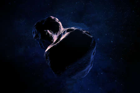 Asteroid on a dark background. high quality photoの写真素材