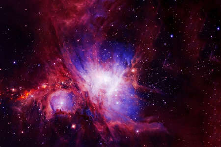 Bright purple nebula.  high quality photoの写真素材