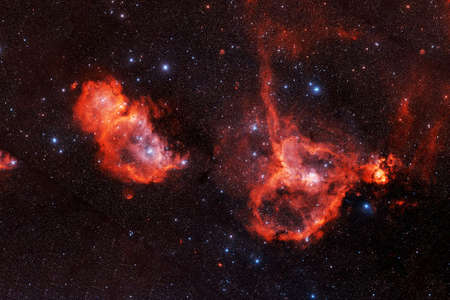 Bright red galaxy, on a dark background.の写真素材