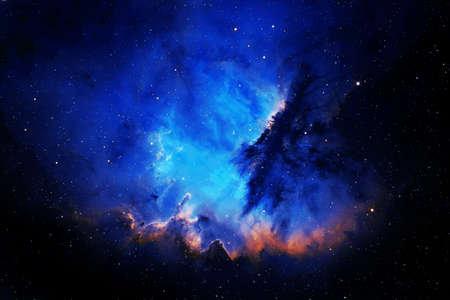 Blue beautiful galaxy. high quality photo