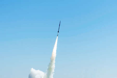 rocket launch. Elements of this image furnished by . high quality photo