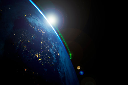 View of the planet earth from space.の写真素材