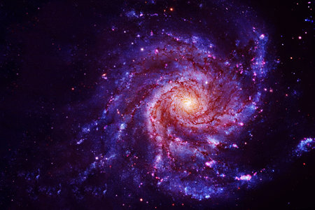 Beautiful pink space nebula.の写真素材