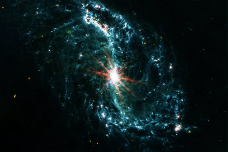 Bright beautiful space nebula.