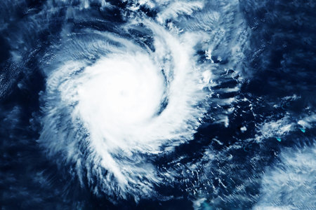 Hurricane from space.の写真素材
